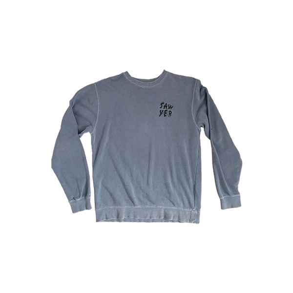 Sawyer Logo Crew - Blue Gray